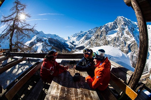 Courmayeur short break ski and snowboard holidays Courmayeur mountain views