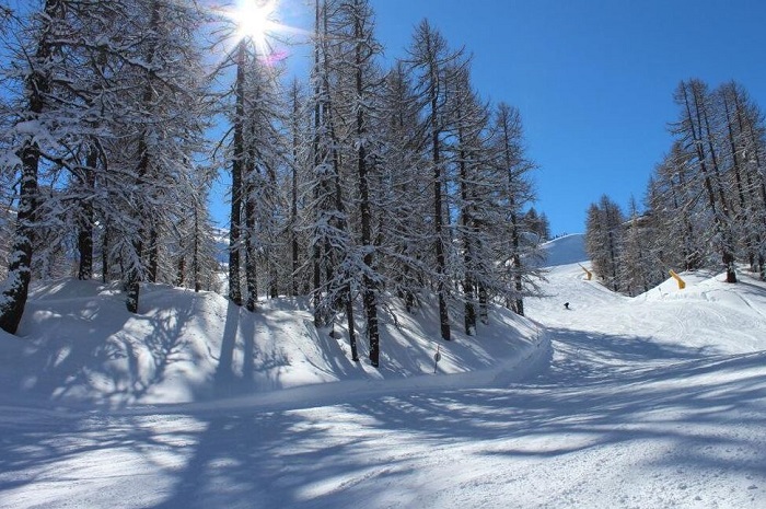 Sauze d'Oulx Ski Resort in Winter