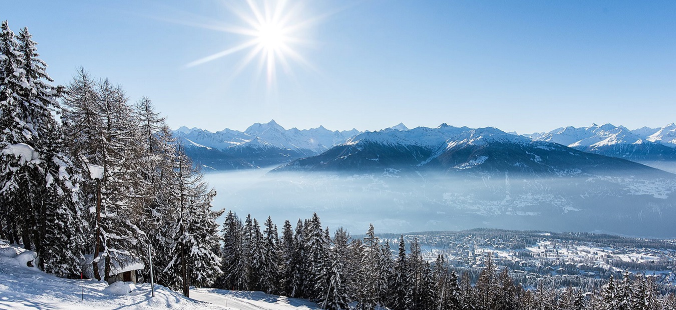 Crans Montana slope views