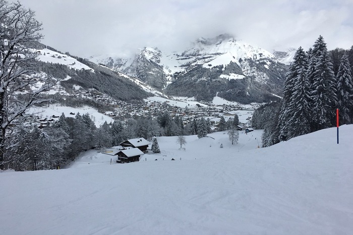 Engelberg view from slopes 