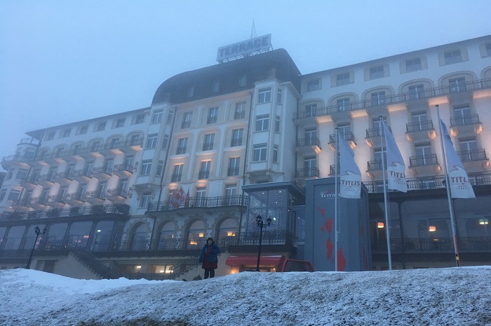 The Hotel Terrace in Engelberg 