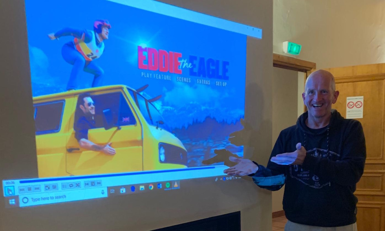 Eddie in our Courchevel chalet in 2019