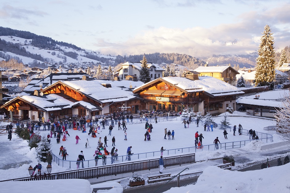 Ice rink in central Megeve 