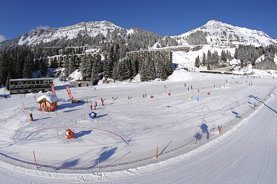 Nursery slopes at the bottom of Flaine 