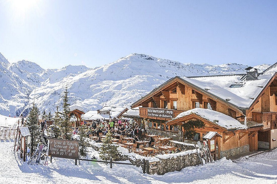 restaurant on the Les Menuires slopes 