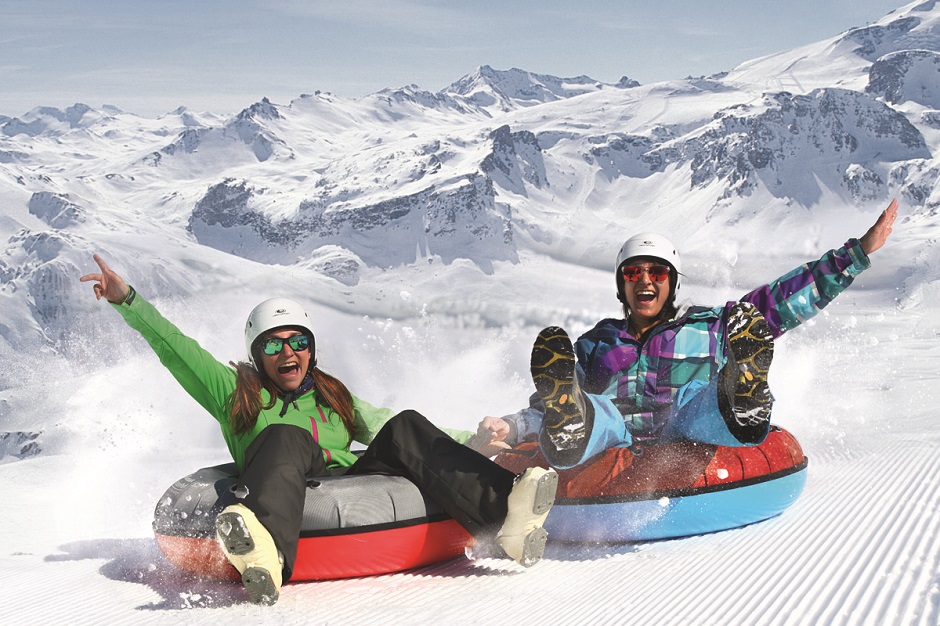 Two ringo-ers on the slopes of Tignes 